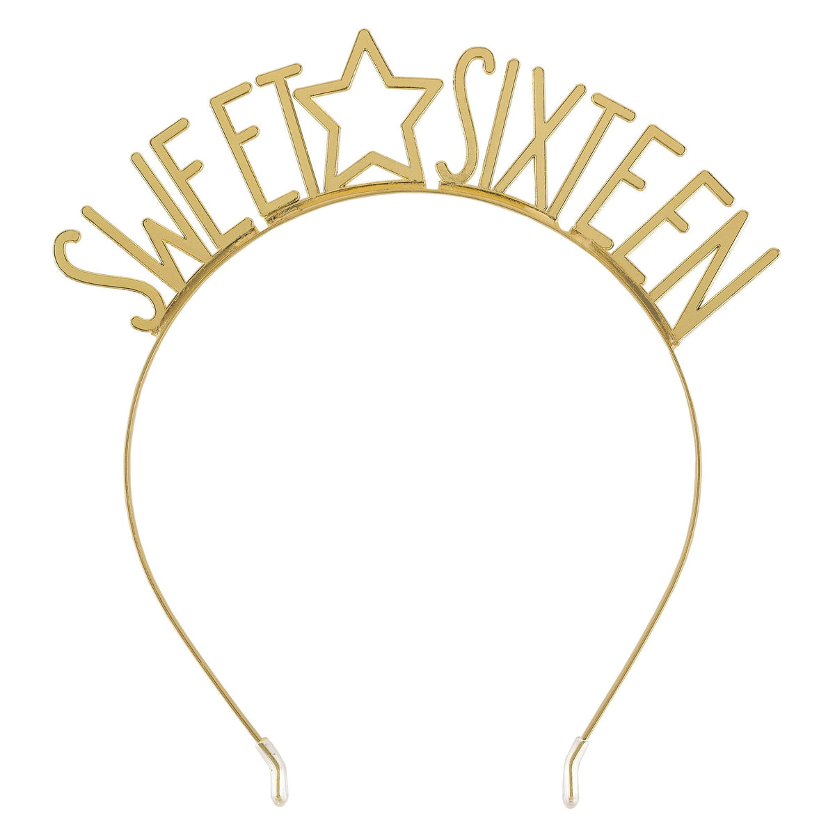 Gold Star Sweet Sixteen Birthday Headband - Pack of 12