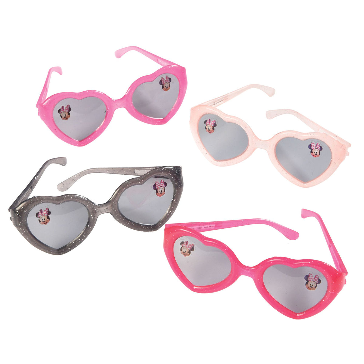 Minnie Mouse Glitter Sunglasses, Pink/Black, 8-pk - Case of 48