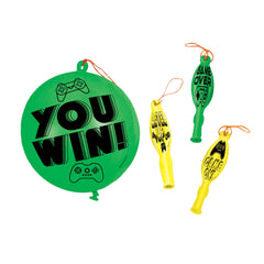 Level Up Punch Balloons, Green/Yellow, 16-inch, 4-ct - Case of 72