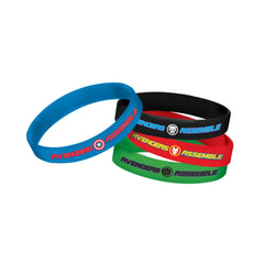 Marvel Avengers Rubber Bracelet Wristbands, One Size, 4-pk - Case of 48