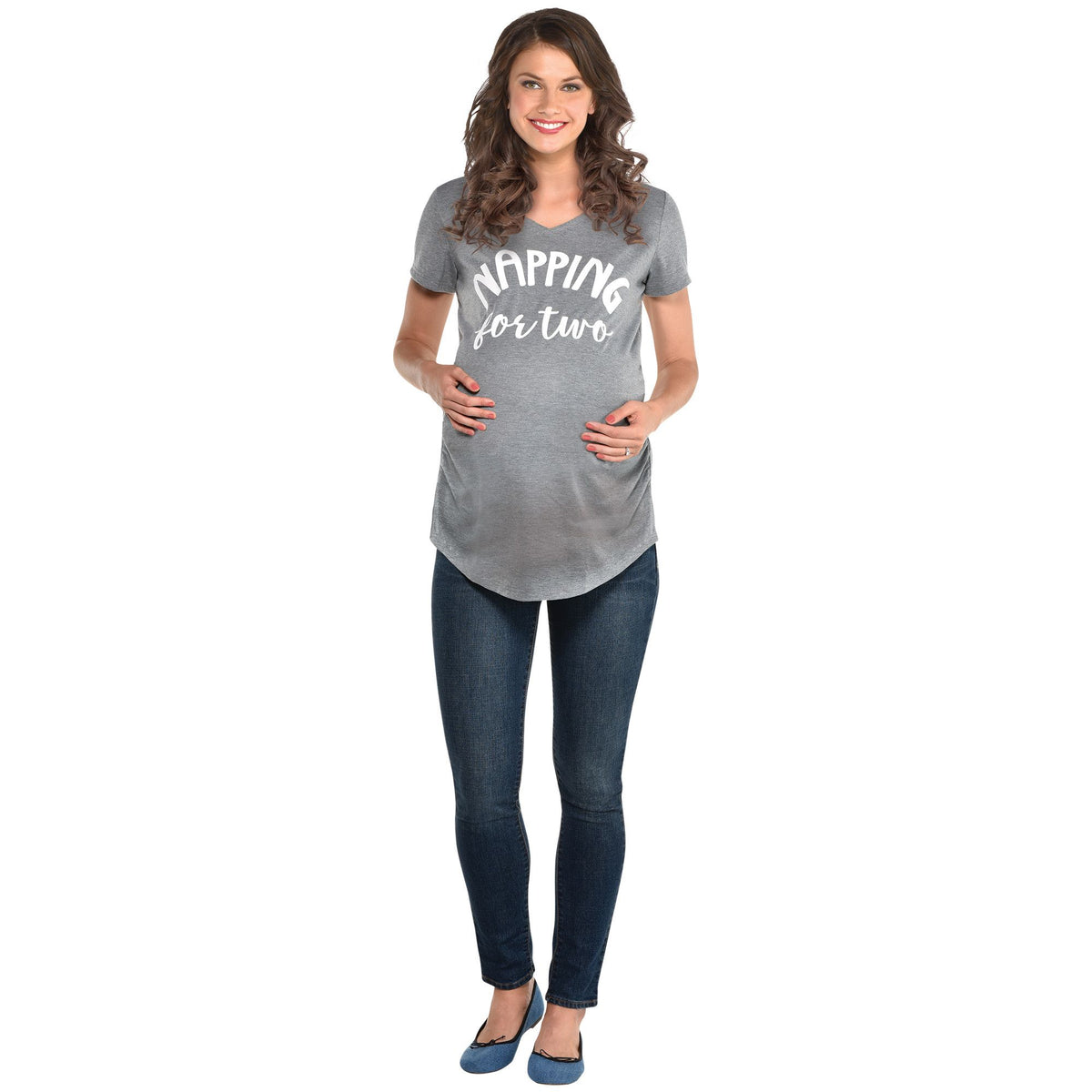 Napping for Two Maternity T-Shirt, Grey, Assorted Sizes - Case of 12