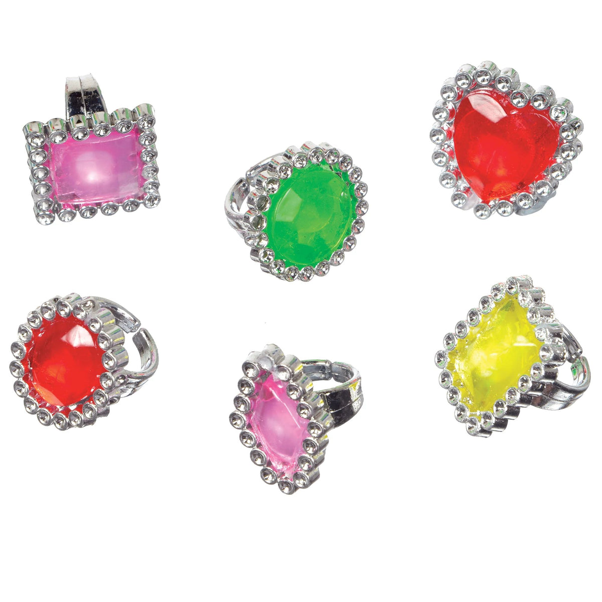 Sparkling Gem Ring Mega Value Pack - Pack of 4