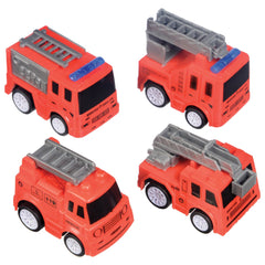 First Responders Fire Truck Toy Favors, Red/Grey/Blue, 4-ct - Pack of 2