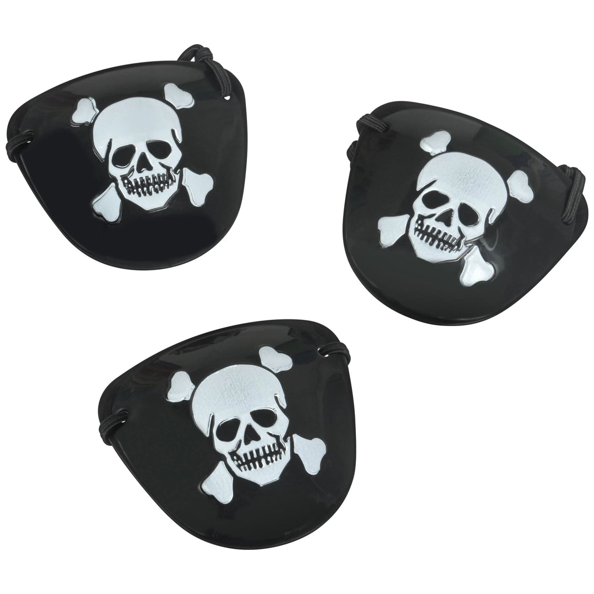 Pirate Eye Patches, Black, 12-ct, for Birthday/Party Favor - Pack of 2
