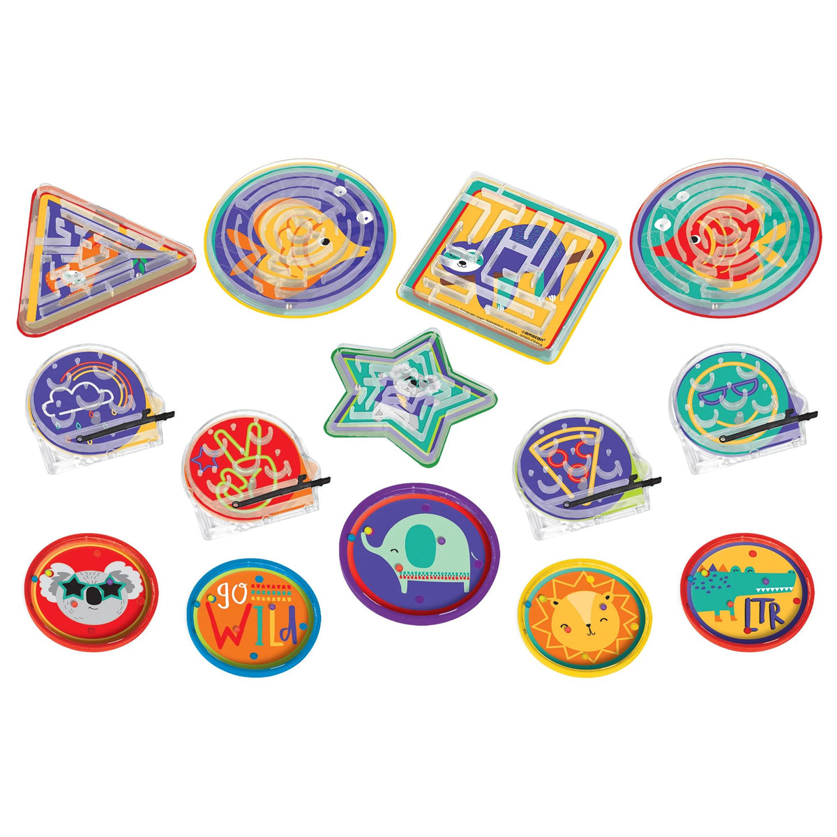 Smiley Face Maze Puzzles, 2.5 inch x 1.8 inch, 40-ct - Pack of 4