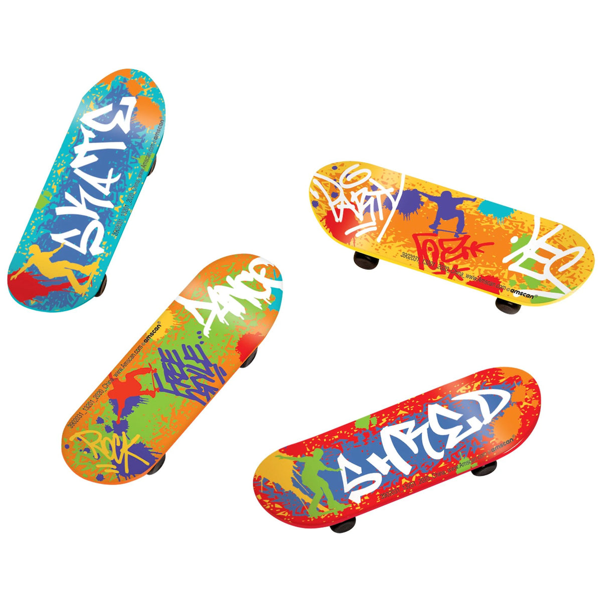Mega Value Skateboard Mini Toy Pack - Pack of 4