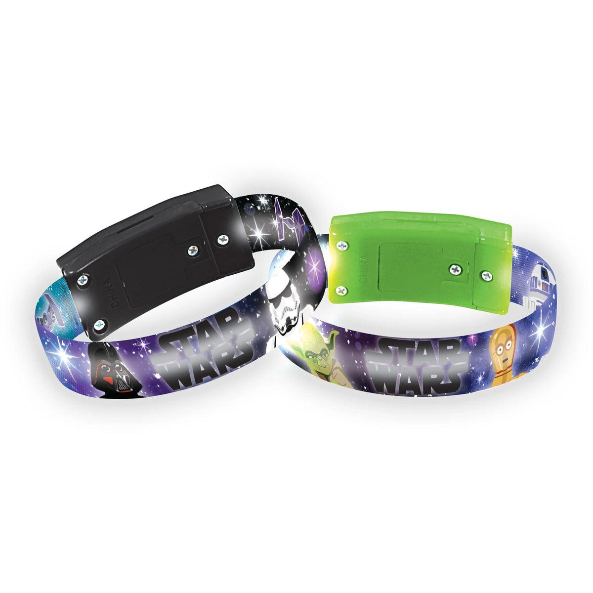 Star Wars Light-Up Bracelets, Blue/Black, One Size, 4-pk - Case of 48