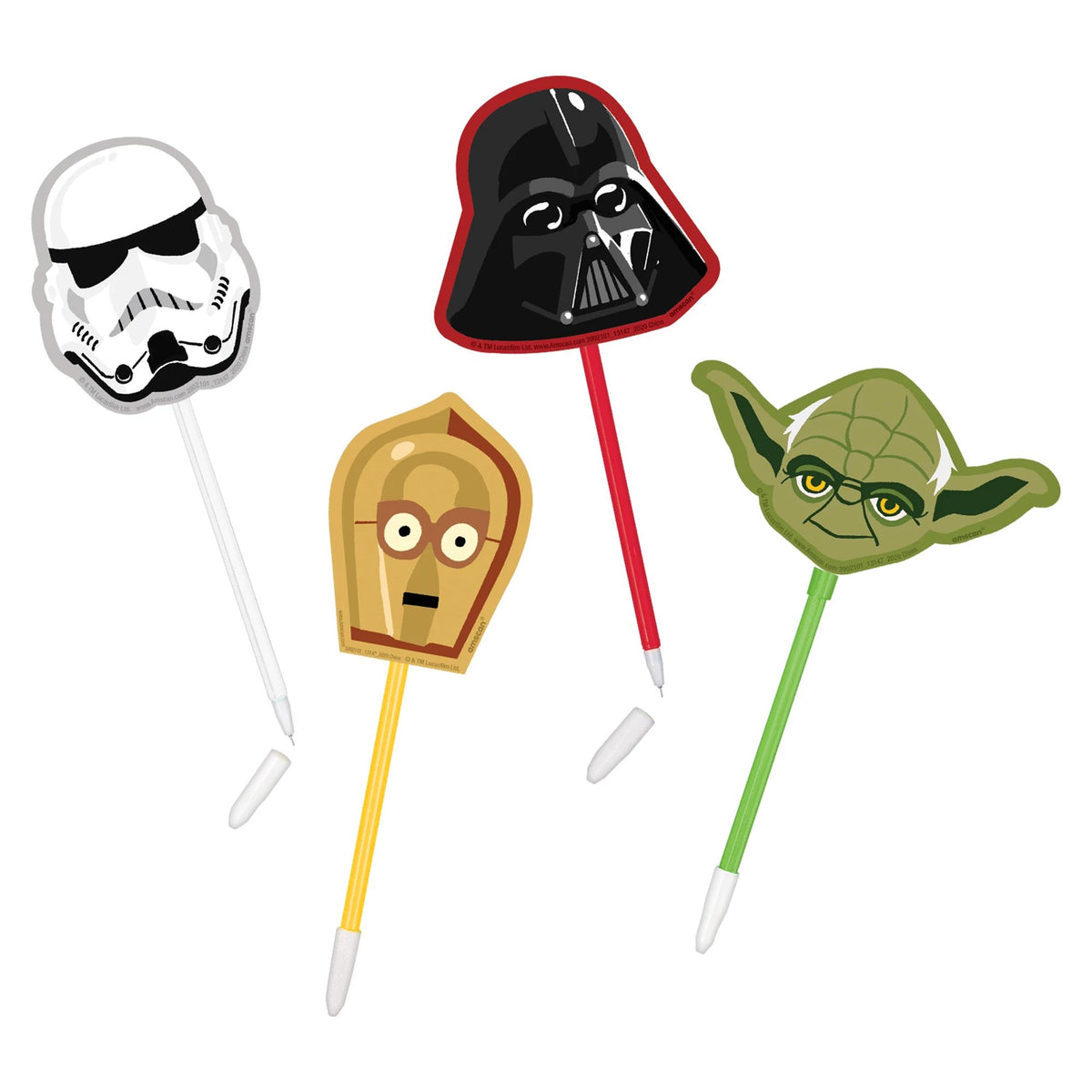 Star Wars Galaxy of Adventures Pens, 8-ct, White/Green/Yellow - Pack of 6