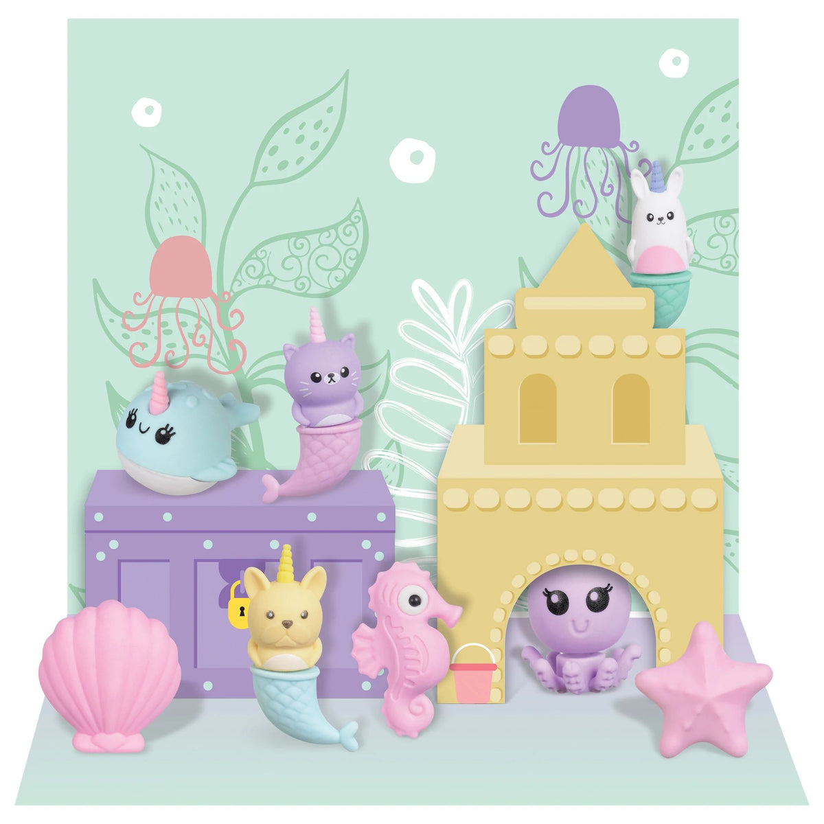 Under the Sea 3D Eraser Playset, 8-pk - Pack of 2