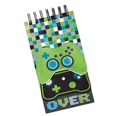 Level Up Over Spiral Notebook Favor, Green, for Birthday Party - Pack of 10