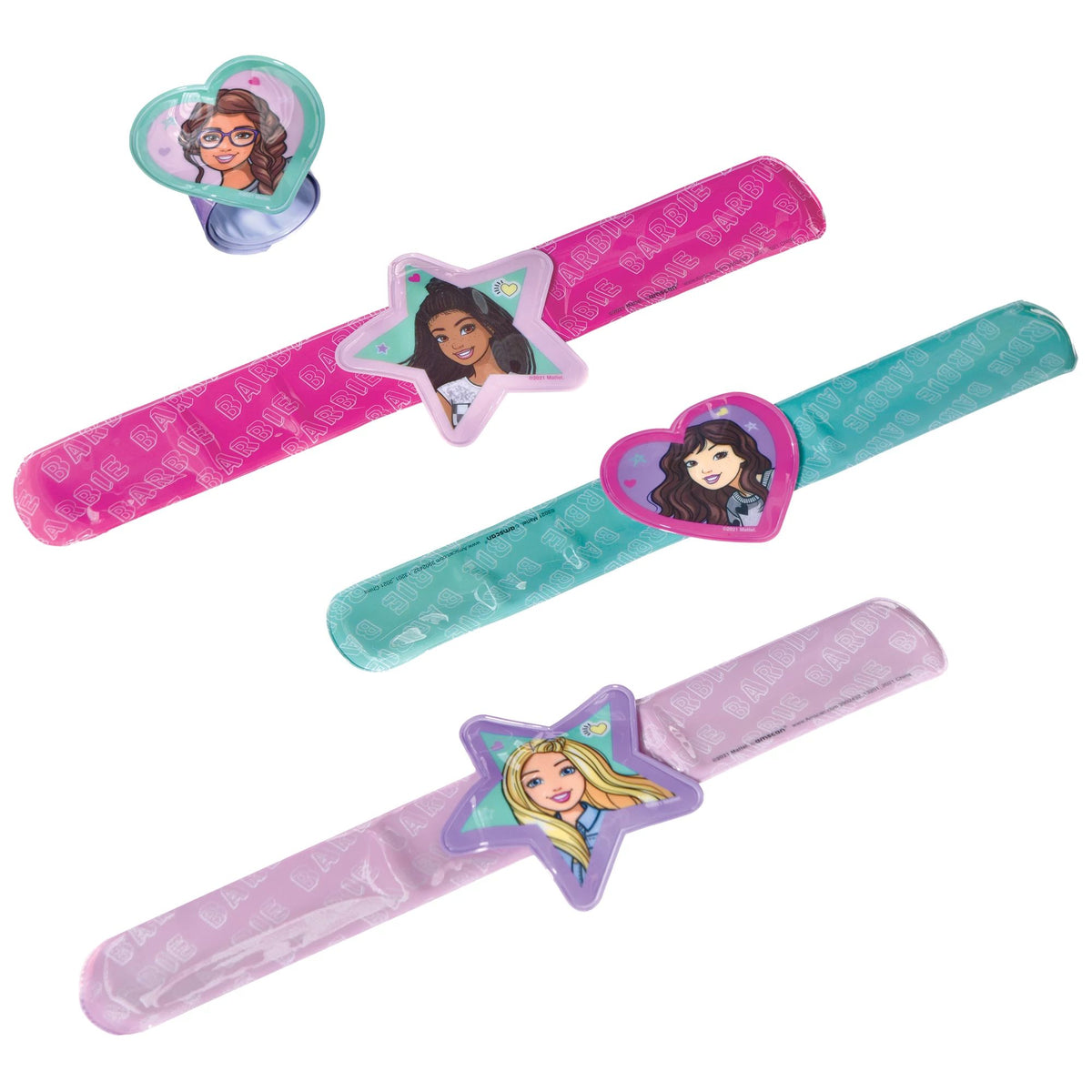 Barbie Slap Bracelets, Pink/Purple/Blue, 4-pk - Pack of 2
