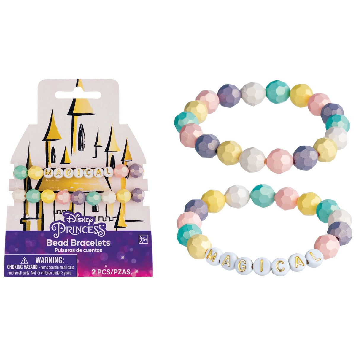 Disney Princess Bead Bracelets for Kids, 2-pcs - Case of 120