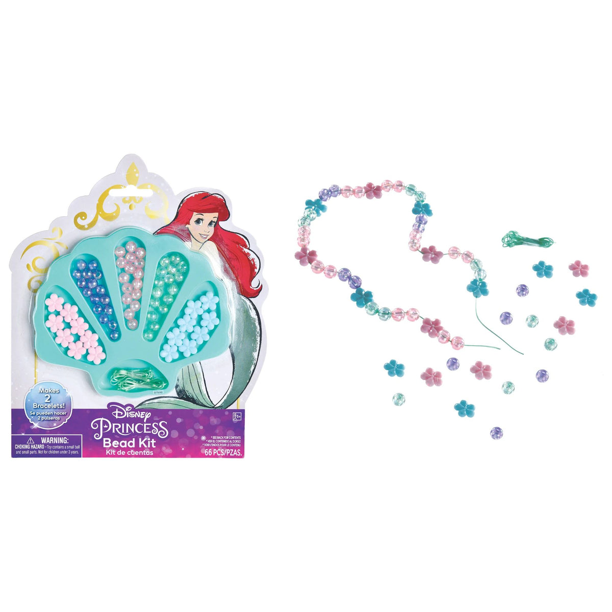 Disney Princess Jewelry Bead Kit for Kids - Pack of 2
