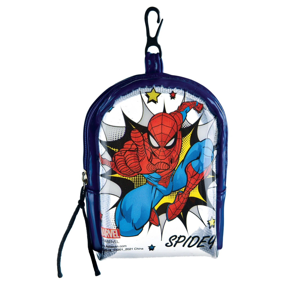 Marvel Spider-Man Backpack Clip-On, 3.5 inch x 4 inch - Pack of 12