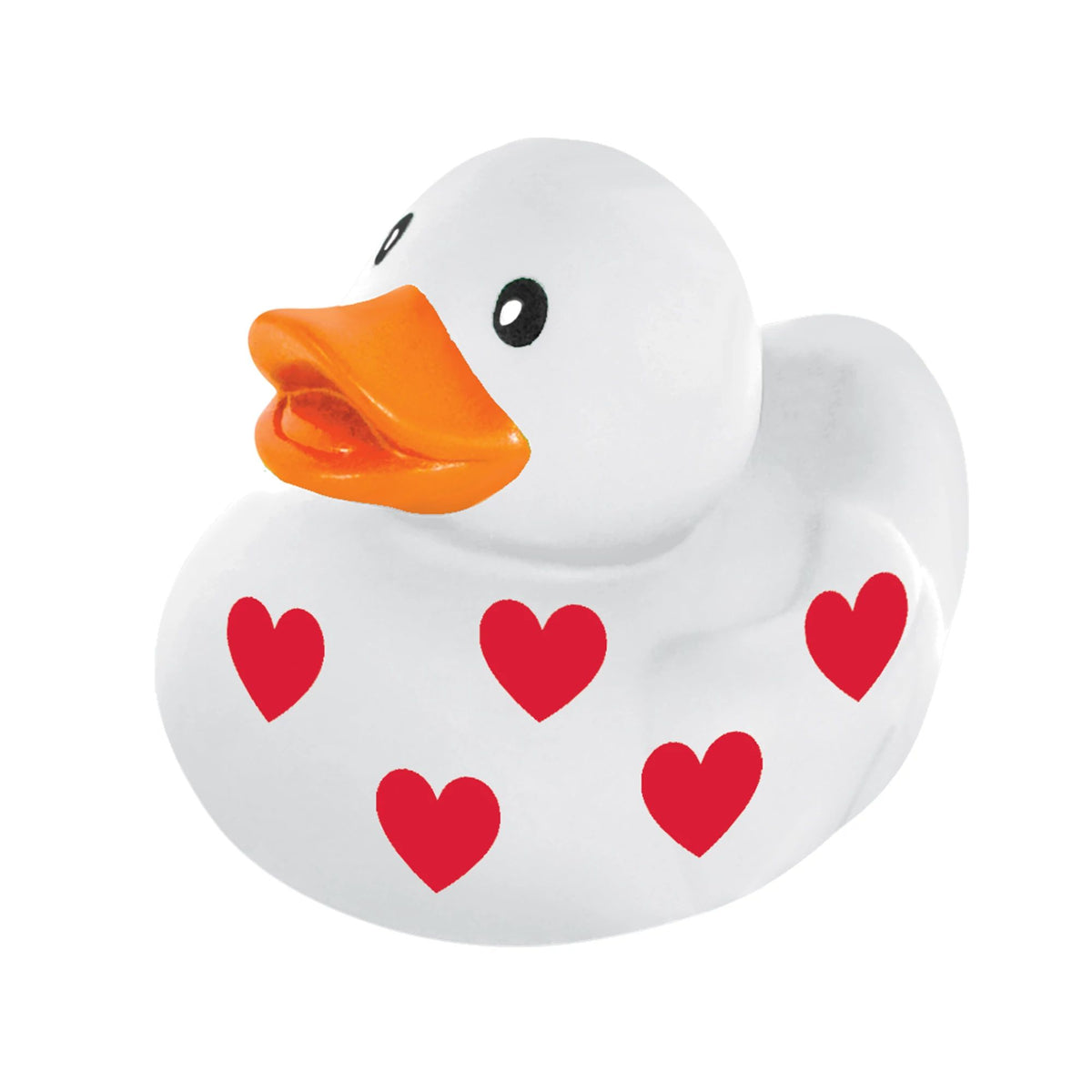 Valentine's Day White Rubber Duck Toy/Decor - Pack of 6