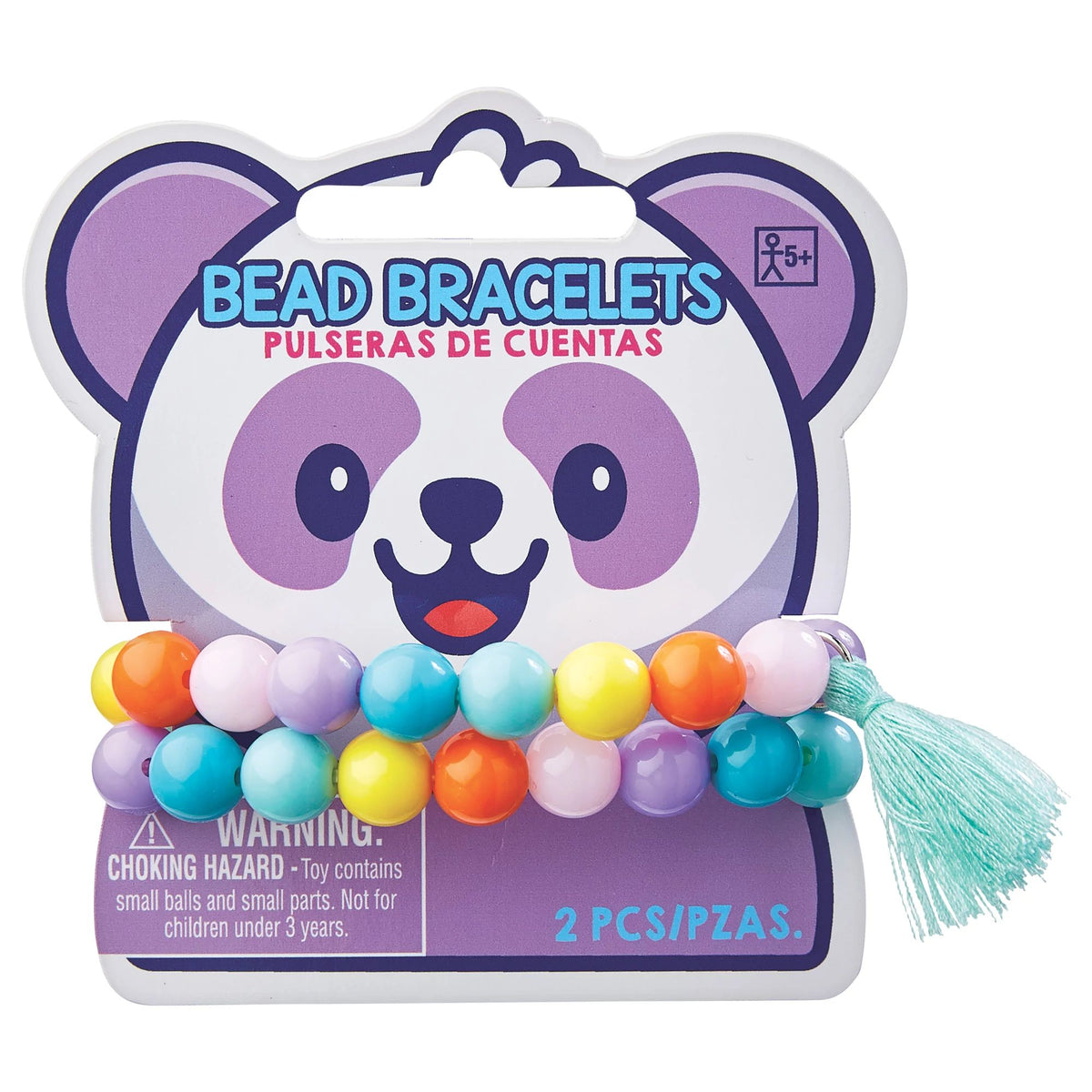 Colorful Bead Bracelet Tassel Set for Kids - Pack of 4