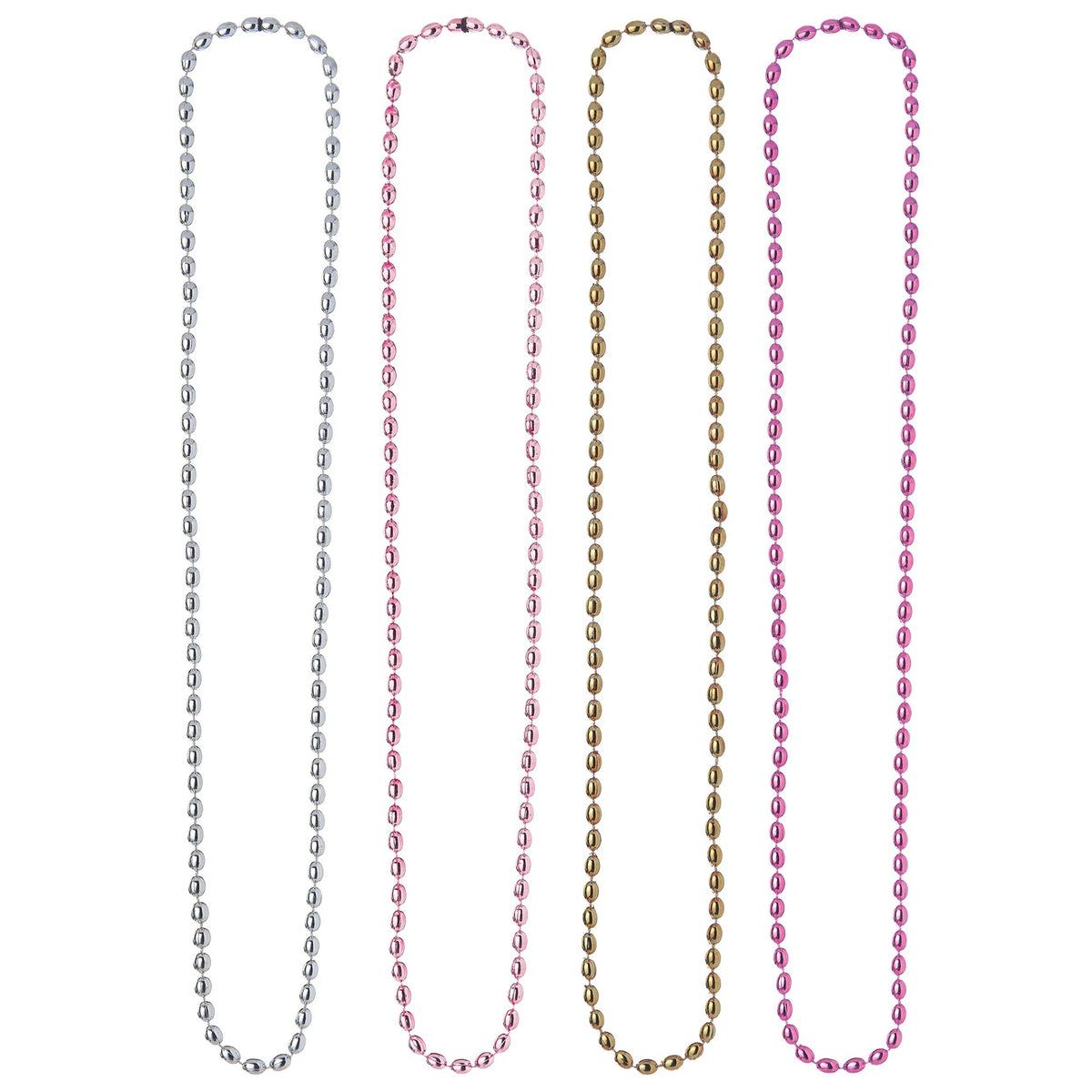 Multi-Colored Beaded Necklaces, 18-inch, 24-pk - Pack of 6