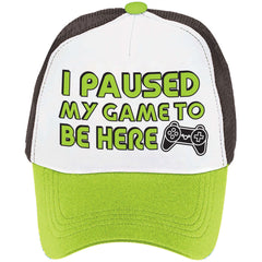 Level Up Baseball Hat, Green/White, One Size - Pack of 4