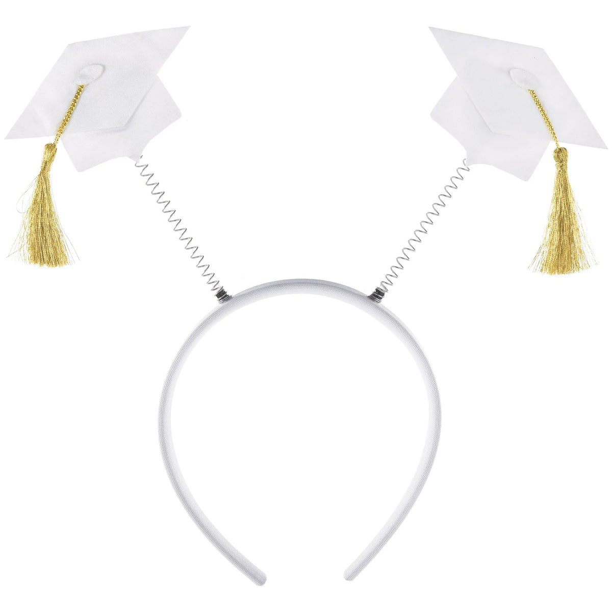 Graduation Cap Headbopper, White - Pack of 12