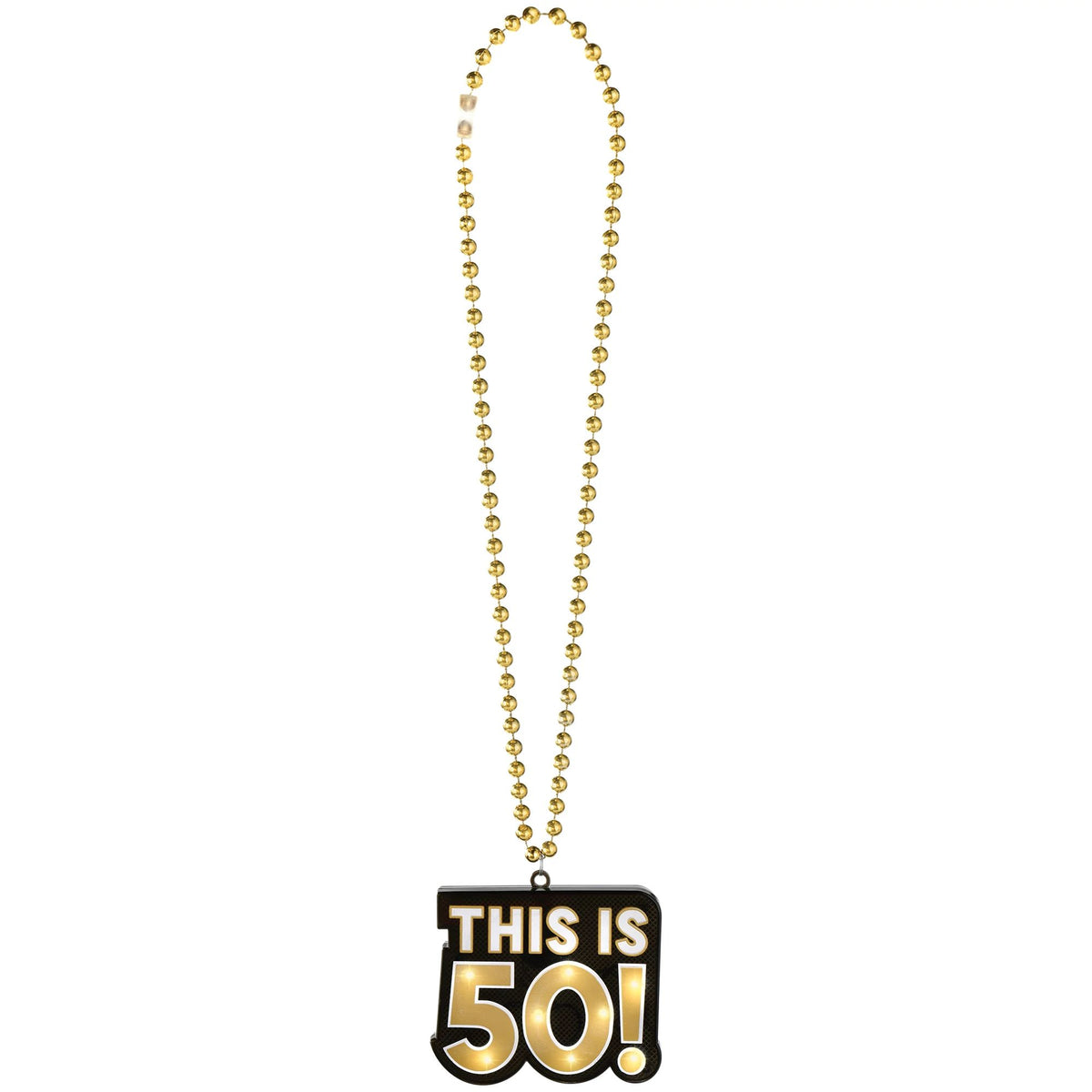 Light-Up This Is 50! Birthday Necklace - Pack of 9