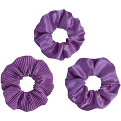 Purple Hair Scrunchies, 3-pk - Pack of 12