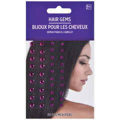 Purple Hair Gems Set, 50-pc - Pack of 2