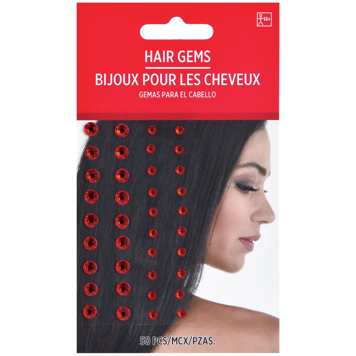Radiant Red Hair Gems - 50 Piece Set - Pack of 2