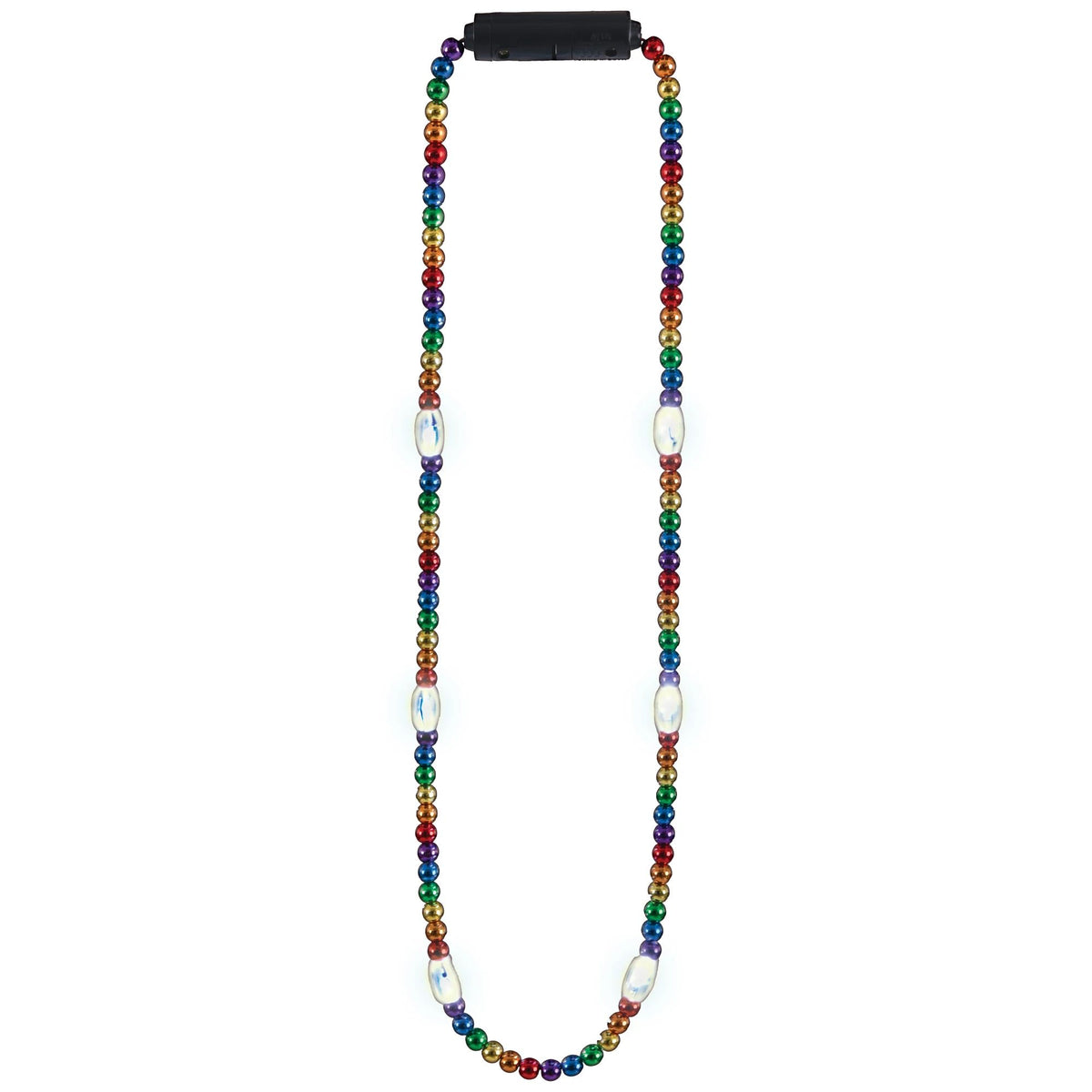 Light-Up Bead Necklace, Rainbow - Pack of 12