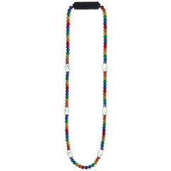 Light-Up Bead Necklace, Rainbow - Pack of 12