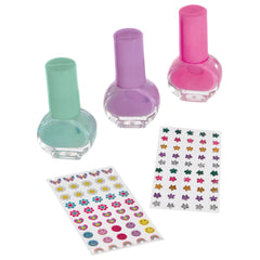 Kids' Nail Polish Set with Fun Stickers - Pack of 10