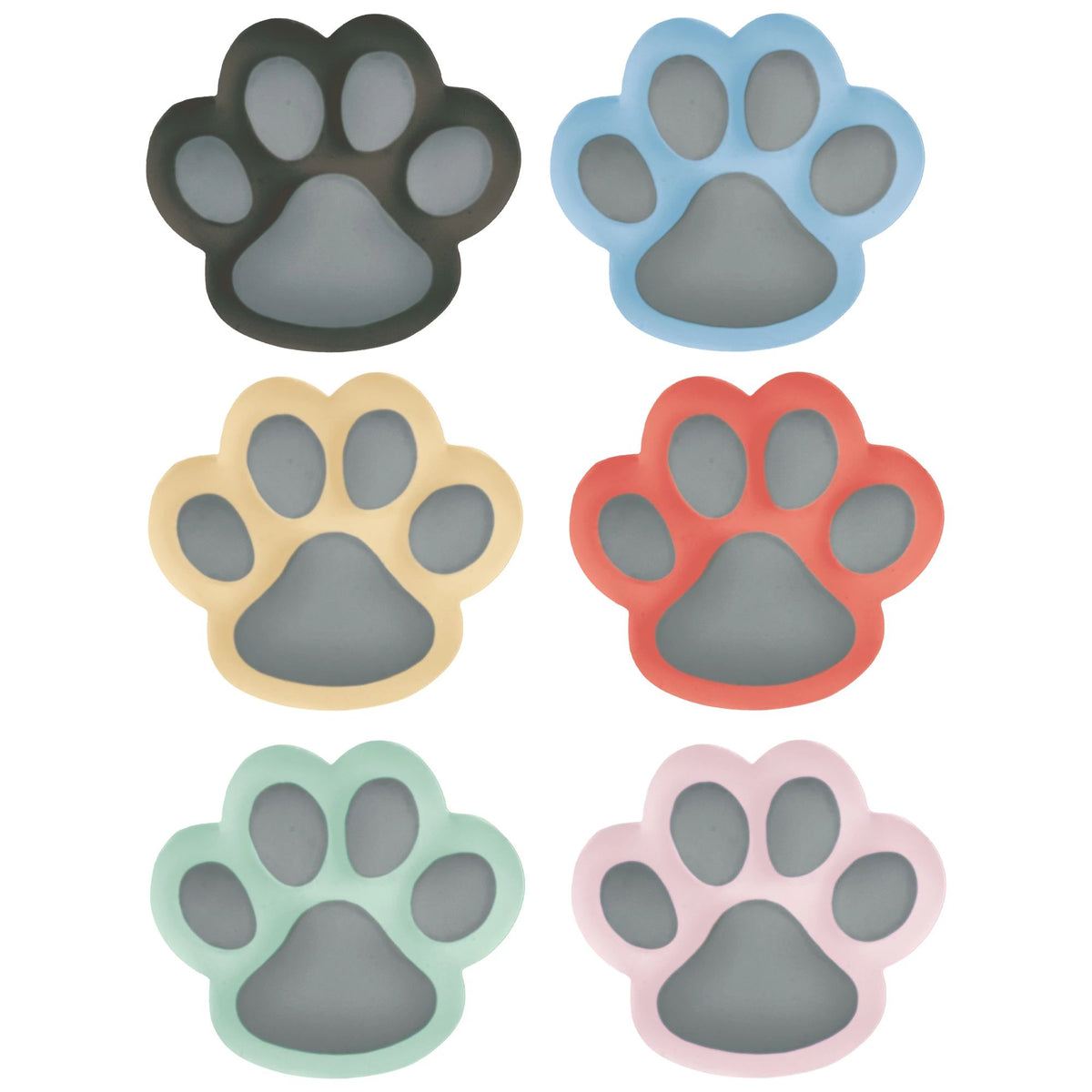 Paw Print Shaped Crayons - Party Favors for Kids, 6-ct - Pack of 12