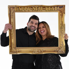 Giant Photo Frame Prop, Gold, for New Year's Eve/Party - Case of 24