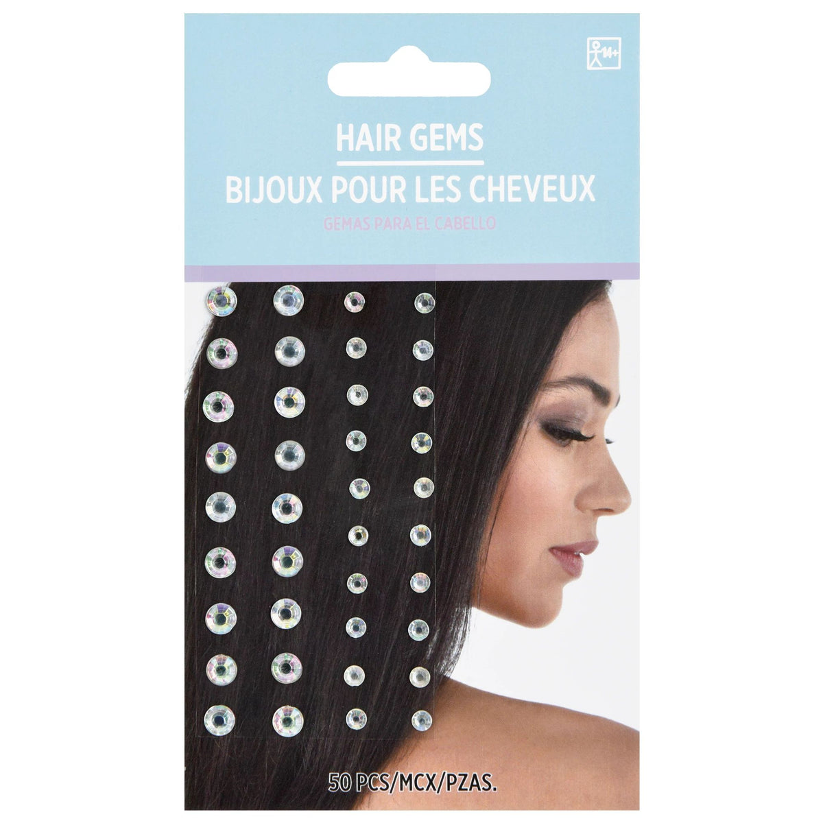 Hair Gems Set, 50-pc - Case of 48