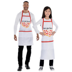 Let's Get Saucy Pizzeria Apron for All Ages - Pack of 3