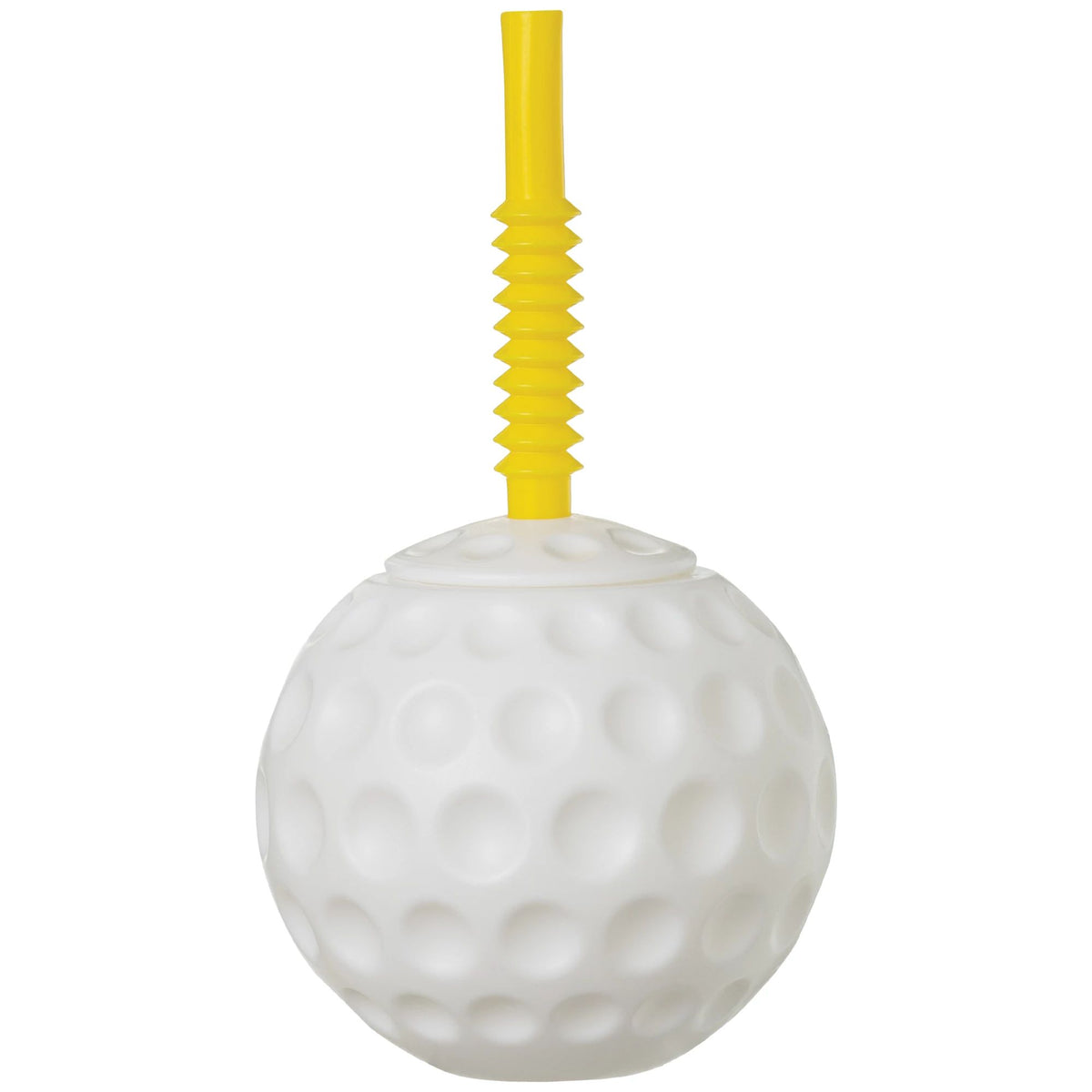 Golf Ball Sippy Plastic Cup with Straw - Pack of 3