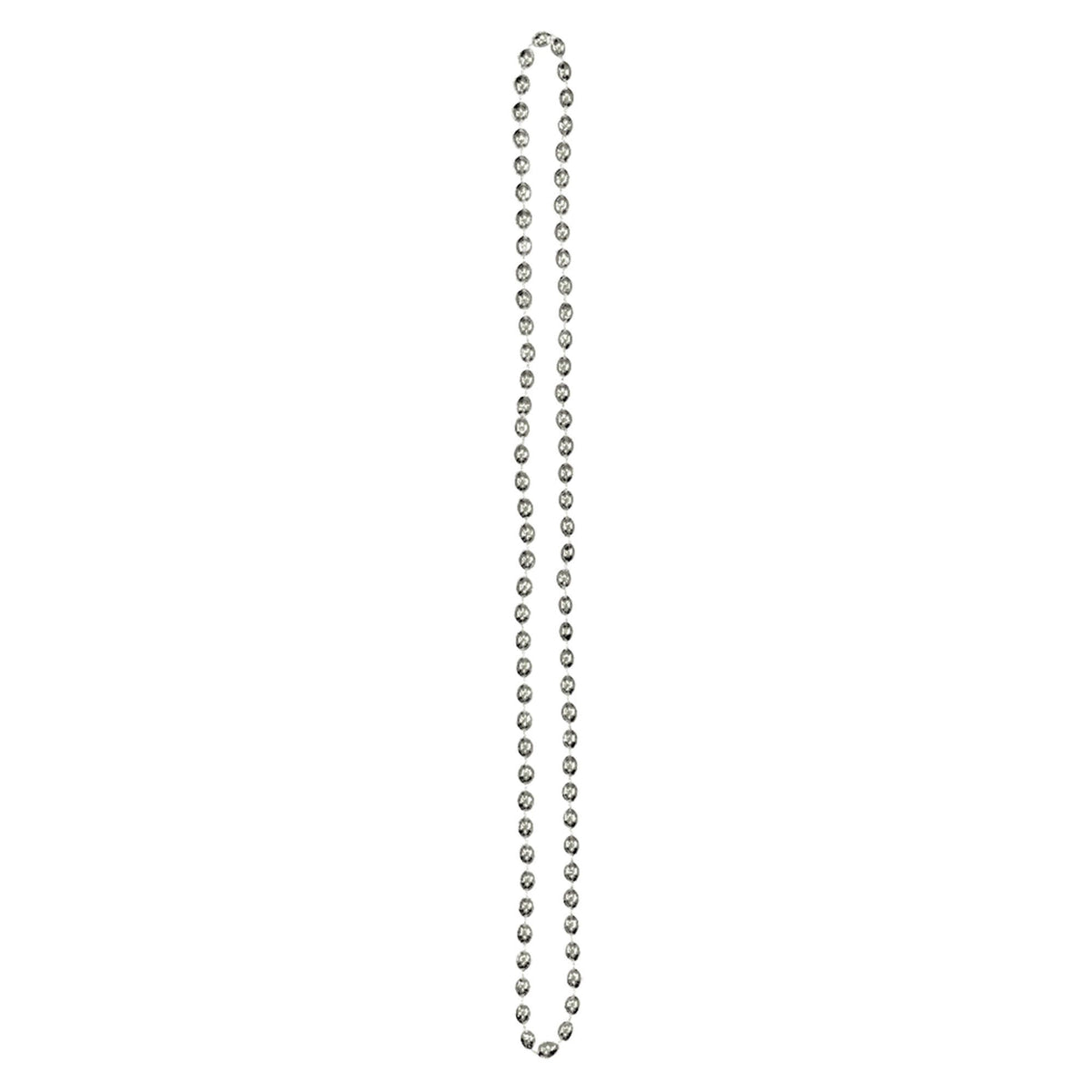 Metallic Silver Bead Necklace, Assorted Colors, 30-inch - Case of 144