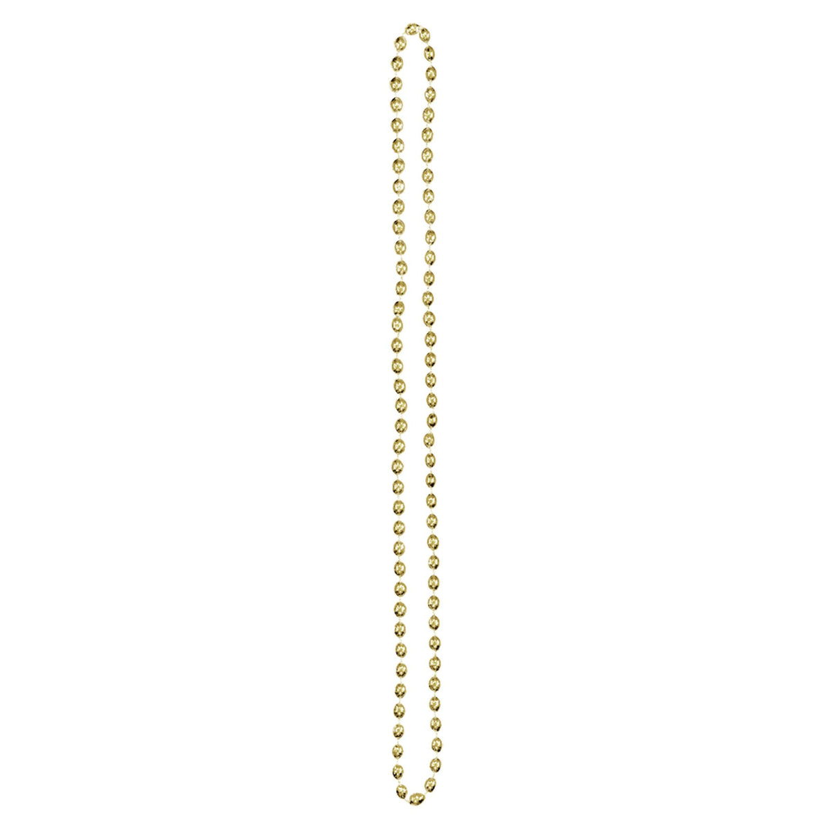 Gold Metallic Bead Necklace, 30 inch - Pack of 12