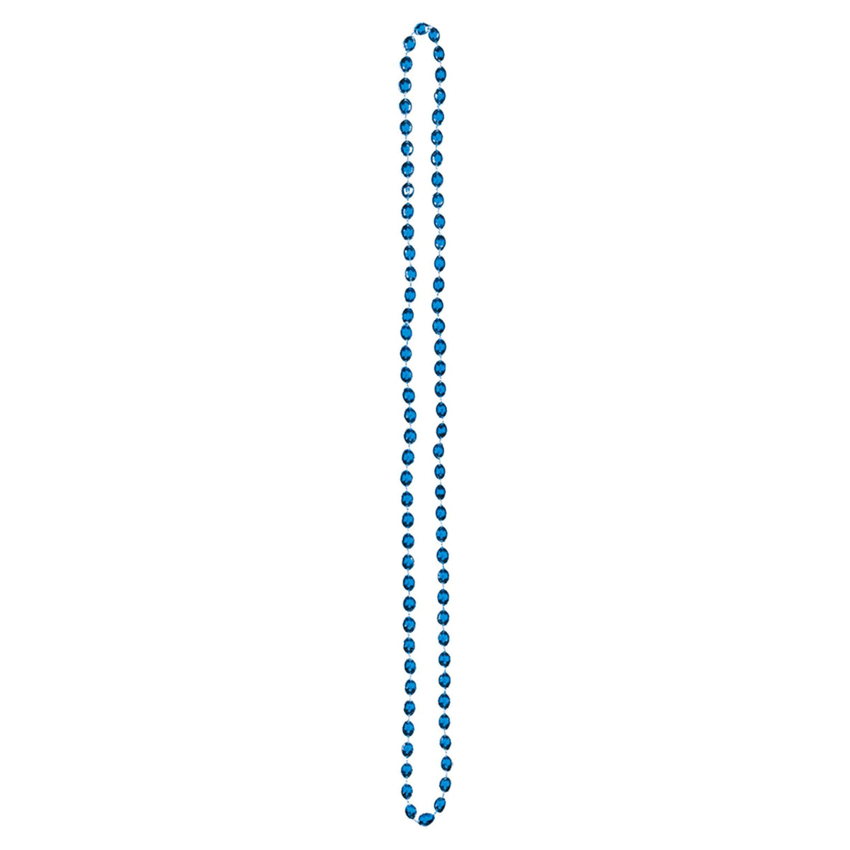 Royal Blue Metallic Beaded Necklace, 30 inch - Pack of 12