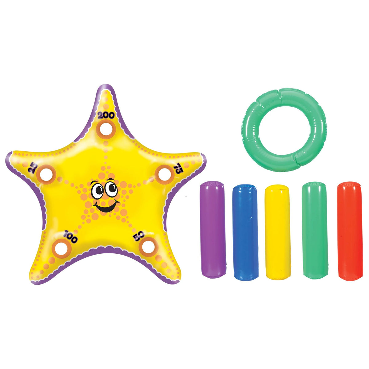 Starfish Inflatable Ring Toss Game, Multi-Colored, 11-ct - Case of 24