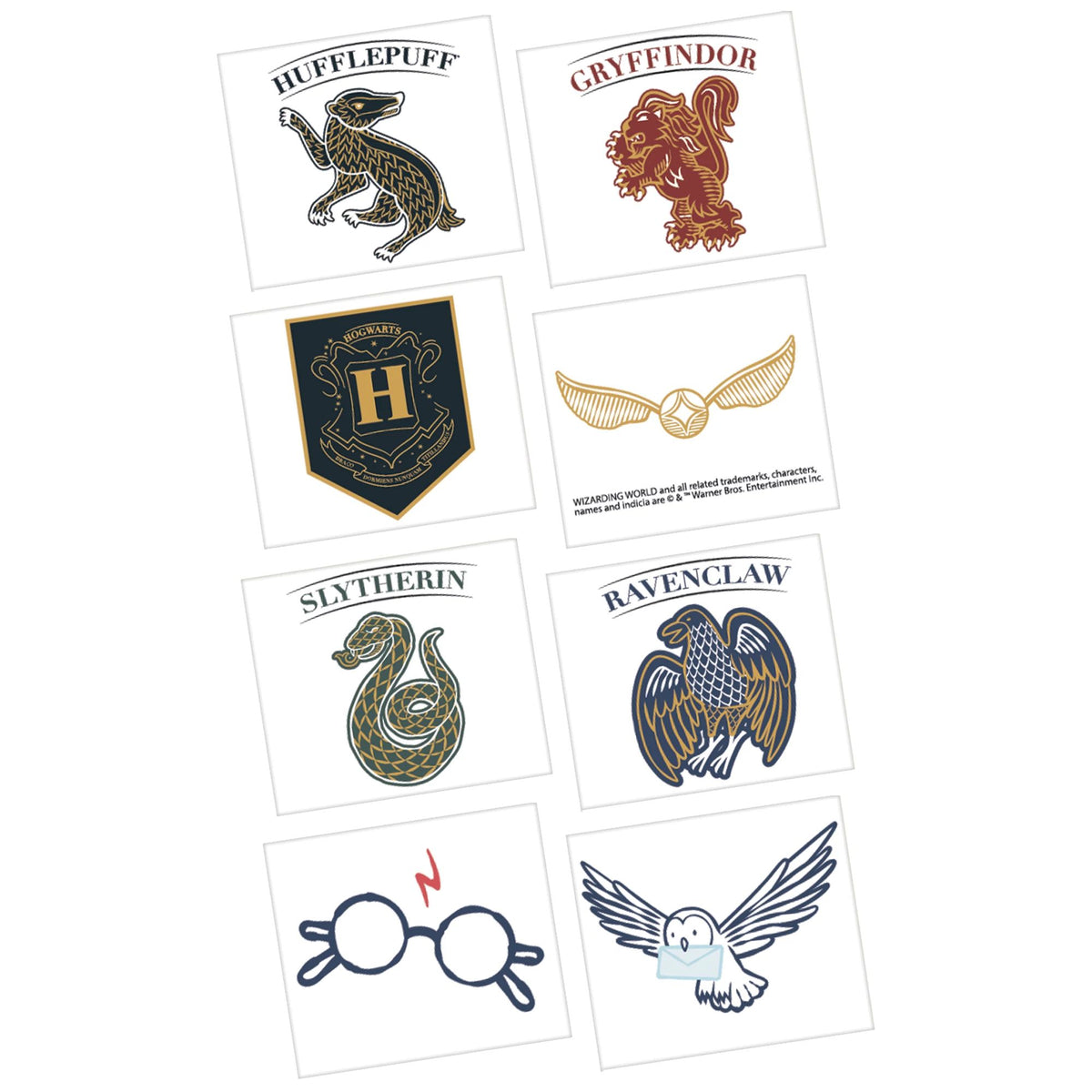 Harry Potter Hogwarts House Temporary Tattoos, 24-pk - Pack of 12