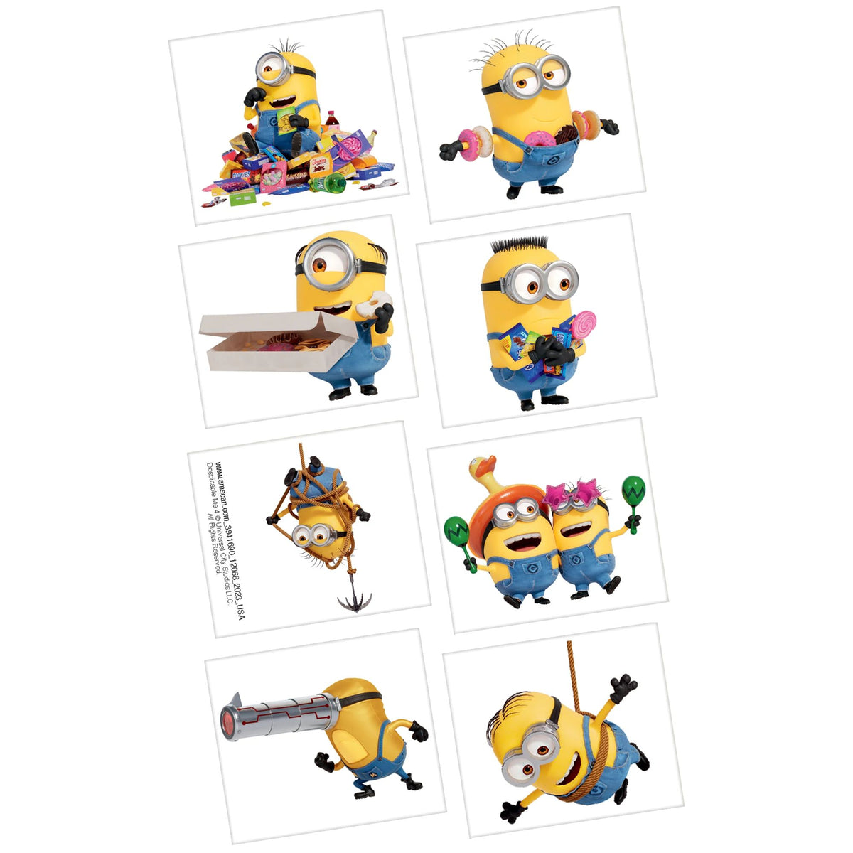 Despicable Me Temporary Tattoos, 8-ct, Party Favors - Pack of 3
