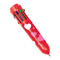 Valentine's Day Multicolor Heart Pattern Pen - Pack of 12