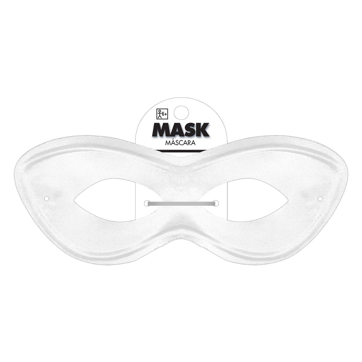 White Superhero Domino Fabric Mask, One Size - Pack of 12