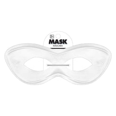 White Superhero Domino Fabric Mask, One Size - Pack of 12