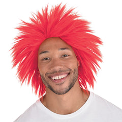 Vibrant Crazy Red Team Spirit Wig - Case of 30