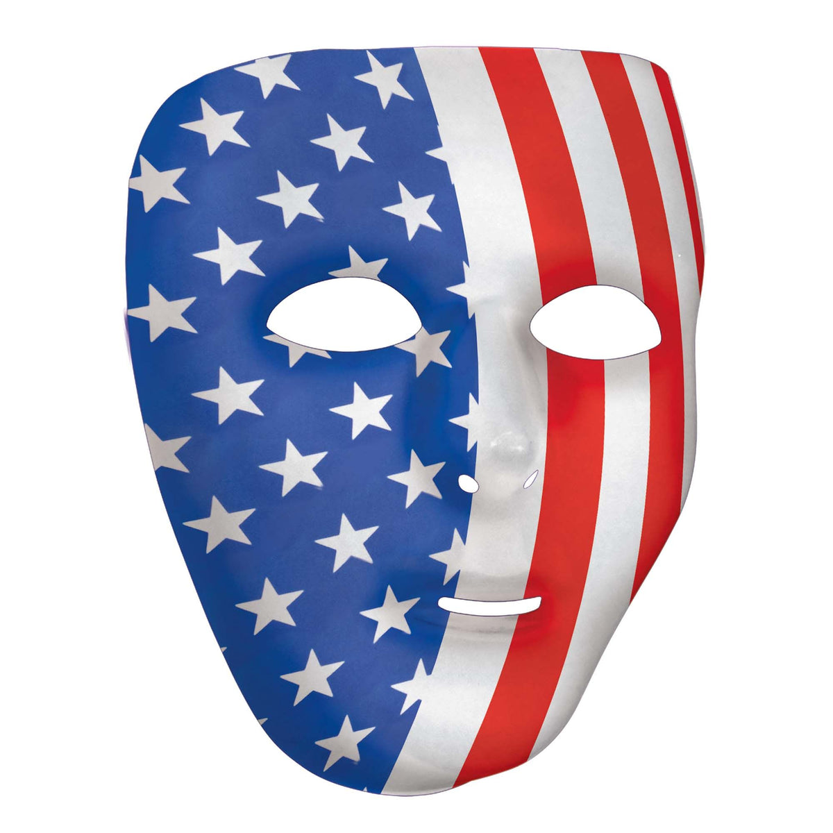 Patriotic Full Face Mask - Red, White, and Blue - Case of 72
