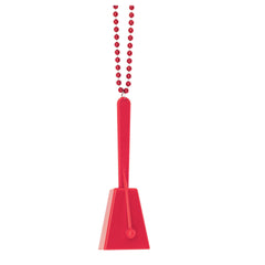 Red Clacker Necklace - Team Spirit Noisemaker Accessory - Case of 72
