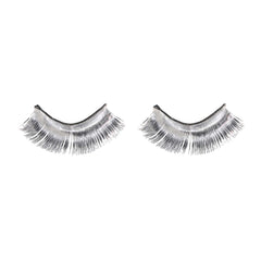 Sparkling Silver Tinsel Eyelashes, Self-Adhesive, One Size - Pack of 6