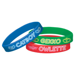 PJ Masks Rubber Bracelet Wristbands, One Size, 6-pk - Case of 48
