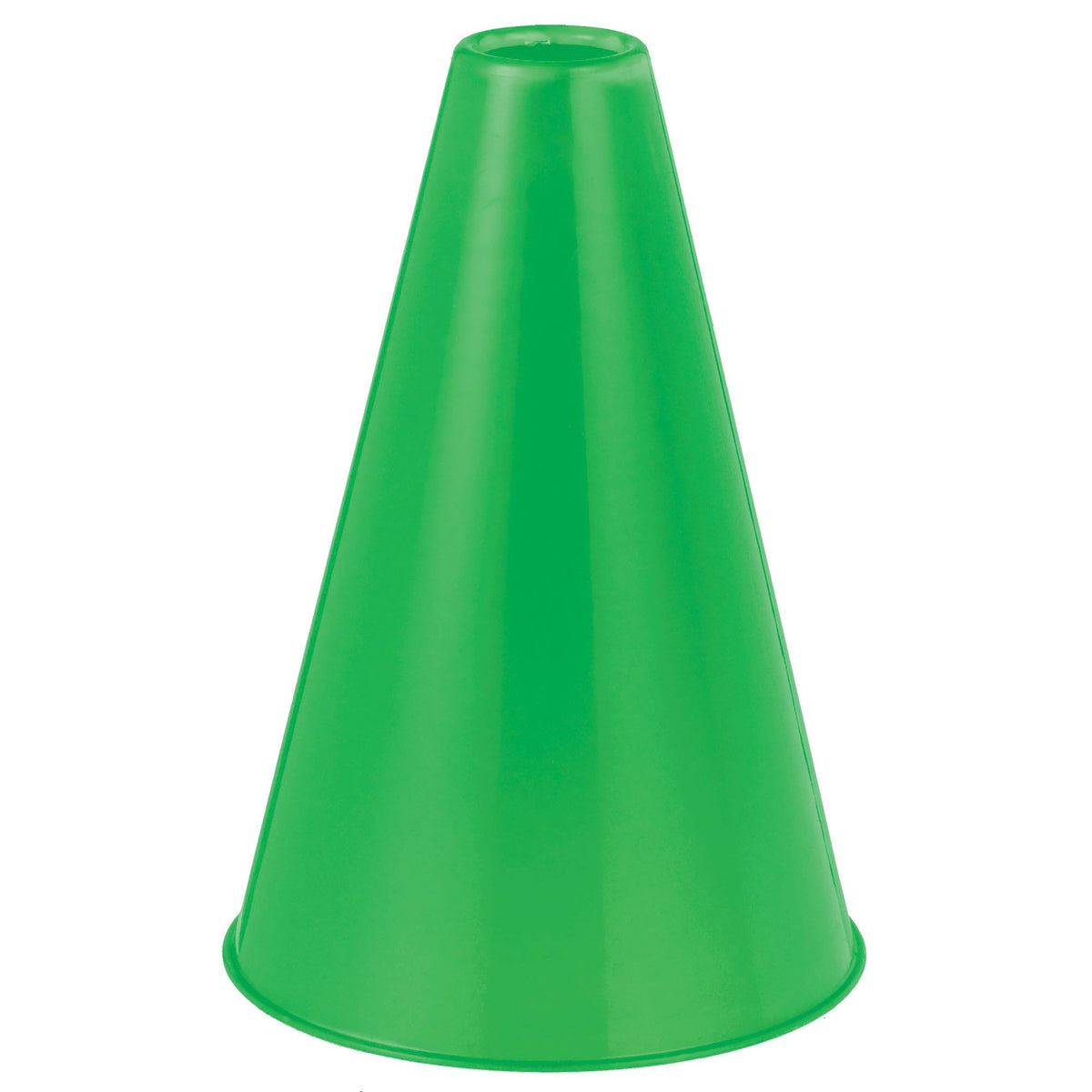 Festive Green Megaphone, 8-inch, Cheer Prop - Pack of 12